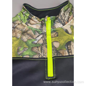 Men's hunting t-shirt with standcollar